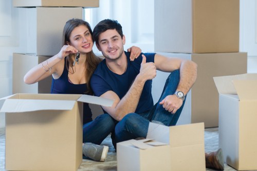 Careful wrapping and loading of furniture for a house move