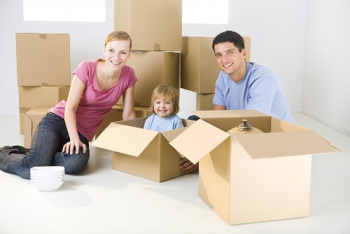 House movers preparing a local residential move in Elephant and Castle