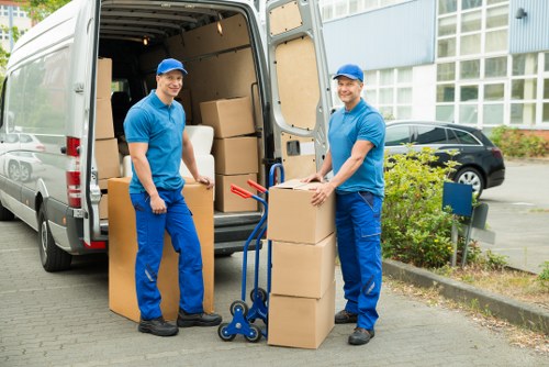 Careful transport of boxes and fragile items by van service