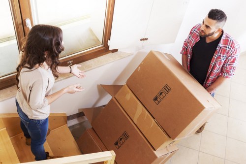 Careful furniture moving during a local Elephant and Castle relocation