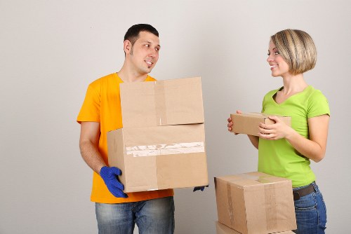 Packing and loading office furniture for a local move